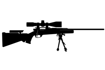 silhouette of a Bolt-Action Snipe