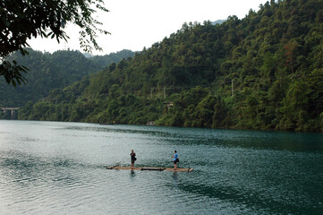 Fog scenery of Xiaodongjiang River in Chenzhou City, Hunan Province, China