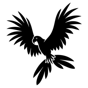 recommend clip art: macaw silhouette vector illustration black animal bird 