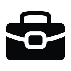 Simple Briefcase glyph icon. The icon can be used for websites, print templates, presentation templates, illustrations, etc	