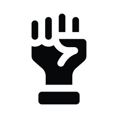 Simple Fist glyph icon. The icon can be used for websites, print templates, presentation templates, illustrations, etc	