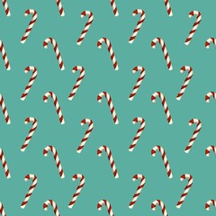 Classics Seamless Christmas Small Candy Cane Pattern