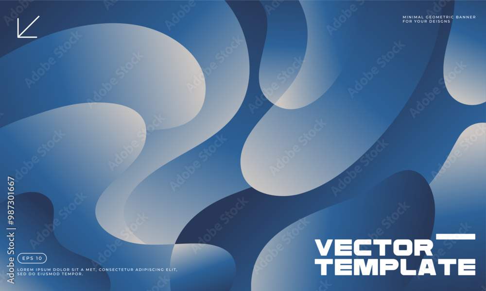 Poster futuristic gradient background. wavy gradient shapes composition. vector illustration.