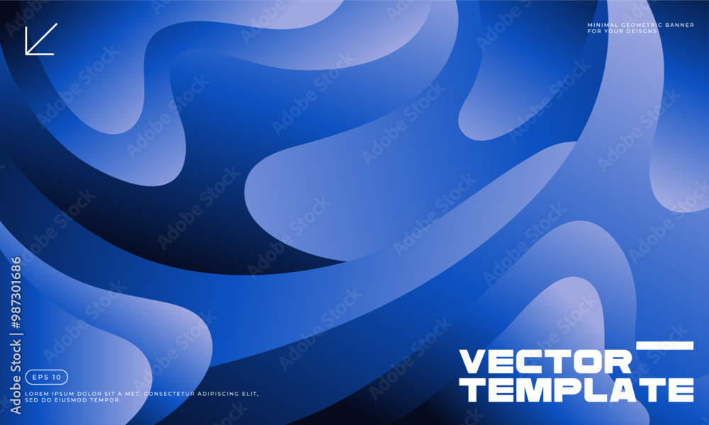 Poster futuristic gradient background. wavy gradient shapes composition. vector illustration.