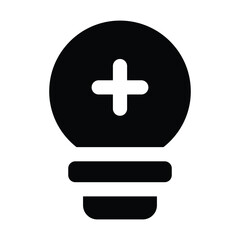 Obraz premium Simple Positive Thinking glyph icon. The icon can be used for websites, print templates, presentation templates, illustrations, etc 