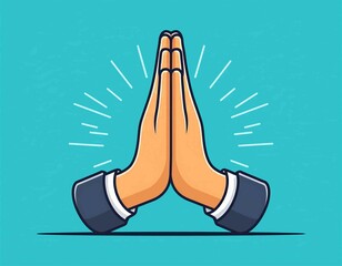 Namaste Hand Sign Gesture Vector
