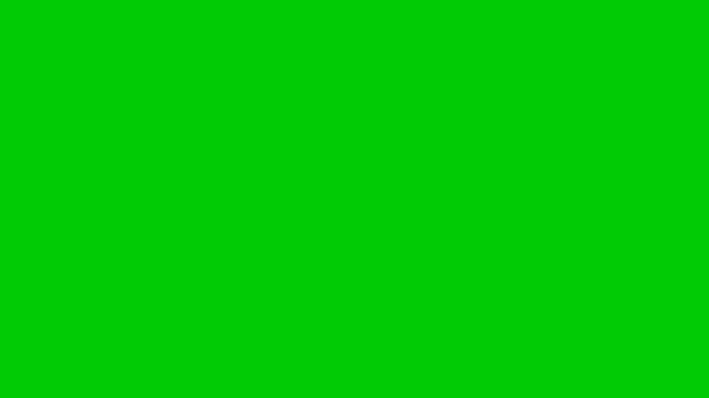 animation of red prohibition sign on green screen