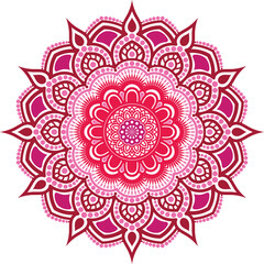 Creative colorful mandala, simple outline design perfect for relaxing coloring book, stickers, patterns, yoga, planners, calendars. Bohemian mandala design, vector art illustration