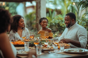 Family Unity: Sharing Emotional Support and Overcoming Challenges Together at the Dinner Table