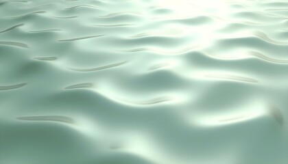 Fototapeta premium Calm water reflects light as soft waves ripple gently under the sun at the shoreline