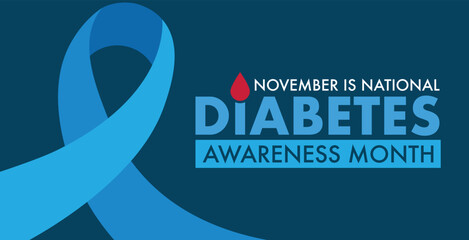 National Diabetes Awareness Month design concept . Observed in November .a time  to bring attention to diabetes.