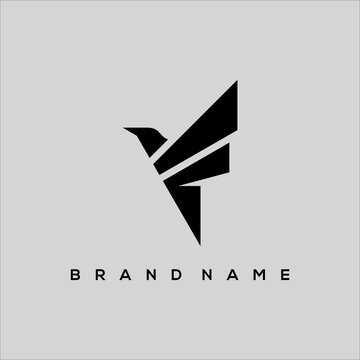 initial letter F Bird Financial and sport logo vector