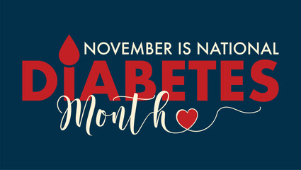 Obraz premium National Diabetes Awareness Month design concept . Observed in November .a time to bring attention to diabetes.