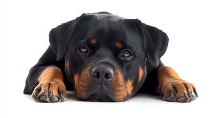 Obraz premium Rottweiler --ar 16:9 --style raw --v 6.1 Job ID: 6662b830-80d8-4b9b-8baf-09ee6a88869d