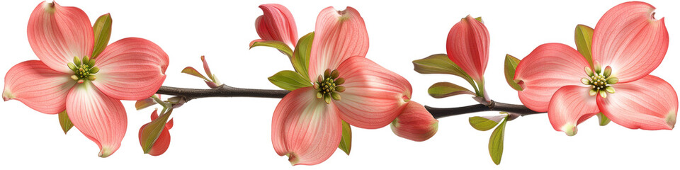 Beautiful Cornus masultra blossoms on a spring day