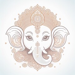 Naklejka premium Ganesha also called ganpati, vinayaka, ganesh is a indian hindu god