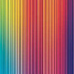 Vibrant gradient stripes in rainbow colors create visually striking pattern, evoking feelings of joy and creativity. This colorful design is perfect for various artistic applications
