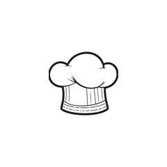 Chef Hat Iconography - Minimalist Linear Vector Design.