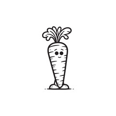 Diet Carrot Outline Icon - Simple Vector for Web and Print.