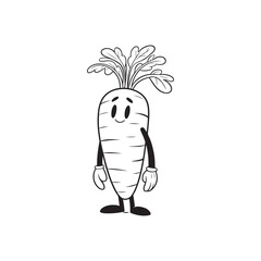 Diet Carrot Icon - Clean Outline for Web Use.