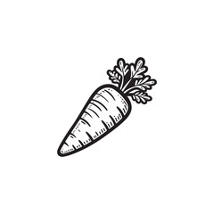 Diet Carrot Icon - Clean Outline for Web Use.