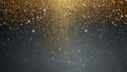 Abstract glitter lights background in silver and gold.