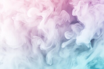 Abstract pastel smoke background with swirling pink, purple, and blue hues, creating a dreamy and ethereal effect.