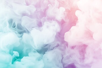 Colorful abstract smoke background blending pink, purple, and turquoise hues, creating a dreamy and ethereal atmosphere.