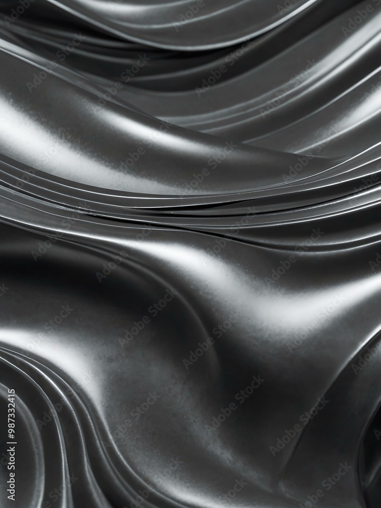 Poster abstract silver waves creating a captivating backdrop.