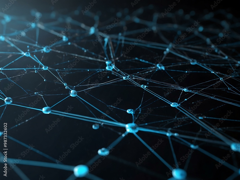 Poster abstract tech network background.