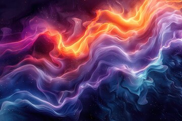 Obraz premium A vibrant abstract representation of flowing colors and light.