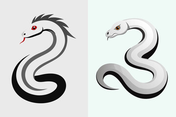 Cute Cartoon snake Illustration with a Happy Expression