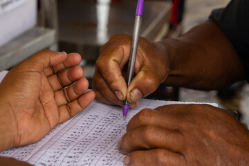 In digital era, some people still use manual recording data in working.