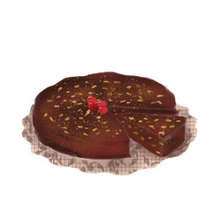 Brownies chocolate illustrations