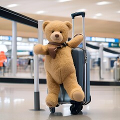 teddy bear traveling