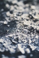 Close-up of Ashes on a Dark Surface
