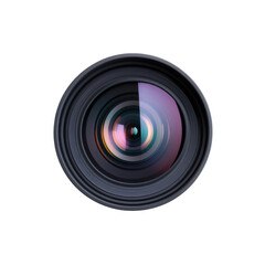 High-Quality Camera Lens Close-Up Image on transparent background