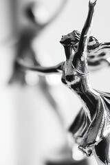 Elegant Dance Statues in Black and White