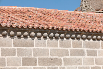 Architectural details of The Cathedral of Avila called Cathedral of The Saviour, in the old town of Avila city