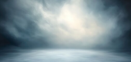 Obraz premium A dark, cloudy sky with a white cloud in the middle