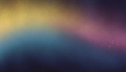 Fototapeta premium Abstract Grainy Gradient Background Featuring Glowing Blue, Pink, and Yellow Color Waves on a Black Dark Backdrop, Creating a Vivid and Eye-Catching Visual Effect for Modern Designs