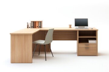A spacious L-shaped desk with ample storage space, perfect for a home office or workspace