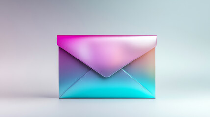 Gradient pastel envelope with a modern and sleek design.