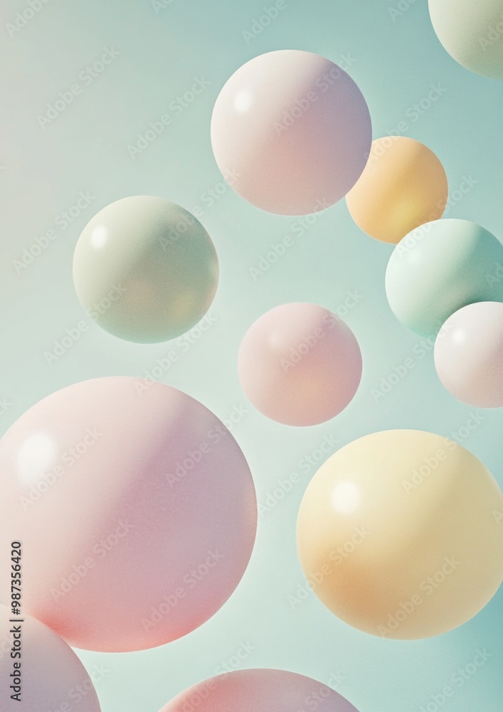 Poster a colorful array of balloons in various sizes and colors