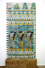 Berlin, Germany, July 24 2009, Glazed Bricks Depicting Royal Bodyguards From Darius I\'s Palace in...