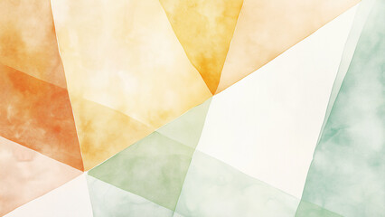 Hand painted geometric watercolor abstract background image