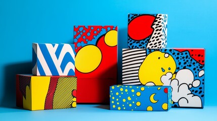 Pop-Art Gift Boxes with Comic Book Patterns