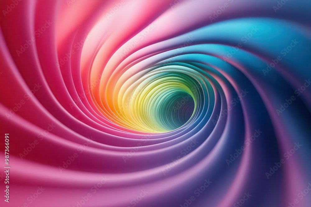 Aufkleber vibrant abstract swirl with rainbow gradient color scheme