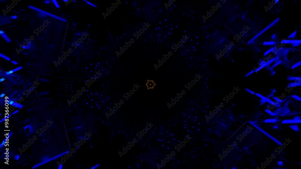 Poster flashing futuristic strobes create a colorful, abstract vj loop.