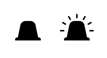 Siren icon isolated on white background. Emergency light sign symbol